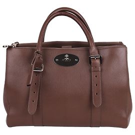 Mulberry Brown Bayswater Double Zip Medium Shoulder Bag Brown