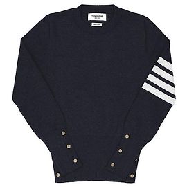 Thom Browne Pull en maille rayé Noir