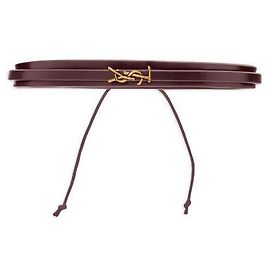 Saint Laurent CASSANDRE Lederarmband mit mehreren Strängen Rot