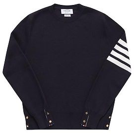 Thom Browne Knit Striped Milano Stitch Navy Men's Knit Blue