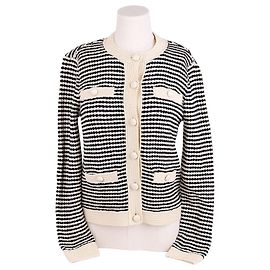 Tory Burch Kendra Crochet Cardigan XS Weiß
