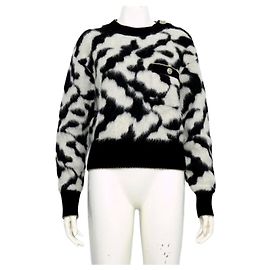 Chanel Alpaka Strickpullover für Damen Weiß