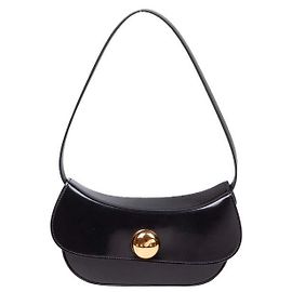 Marni Black Leather Butterfly Small Hobo Bag Black