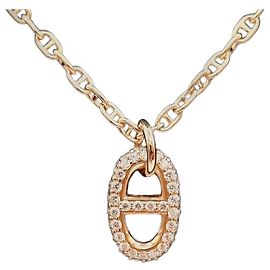 Hermès Colar Chandal de Diamantes Laranja