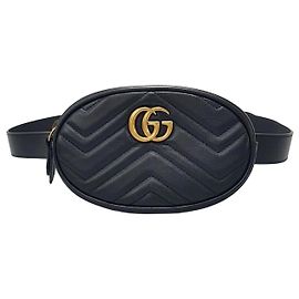 Gucci GG Marmont Matelassé Belt Bag Black