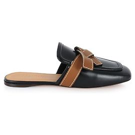 Loewe Mule basse in pelle da donna Gate (Nero/Marrone) Multicolore