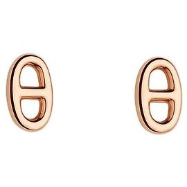 Hermès Orecchini Chaine d'ancre in oro rosa Rosa