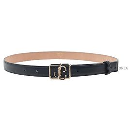 Jimmy Choo Cinturón JC Square PKR Black Light Gold Multicolor