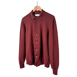 Brunello Cucinelli Strickjacke aus Kaschmir in Burgunderrot Rot