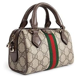 Gucci Bolsa Boston Mini Ophidia Marrom