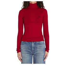 Céline Refurbished Rollkragen-Top Rot Rot