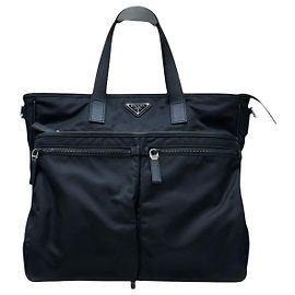 Prada Nylon-Tote-Bag Schwarz Schwarz