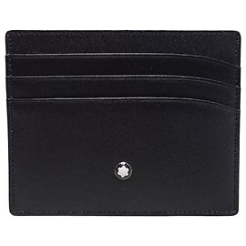 Montblanc Black Leather Meisterstück Card Case Black
