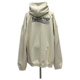 Balenciaga Oversized-Kapuzenpullover mit besticktem politischem Kampagnenlogo Mehrfarben
