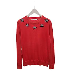 Givenchy Red Star Patch Round Knit Red