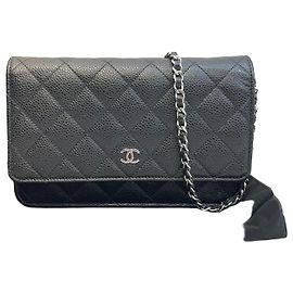 Chanel Mini borsa a tracolla WOC in caviar Nero
