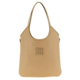 Miu Miu Bolsa de Couro Ivy Regular Marrom