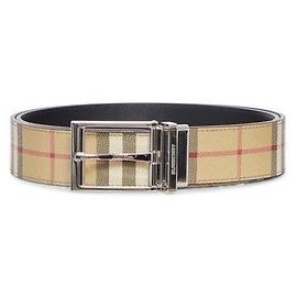 Burberry Reversible Check Belt Brown