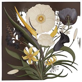 Hermès Sciarpa Bouquet Final Nero