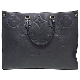 Louis Vuitton Black Monogram Empreinte Onthego Tote Bag Black