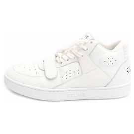 Céline Scratch Trainer Mid-Top Sneaker aus Kalbsleder Weiß