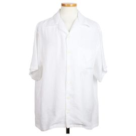 Prada Camisa de lino Blanco Blanco