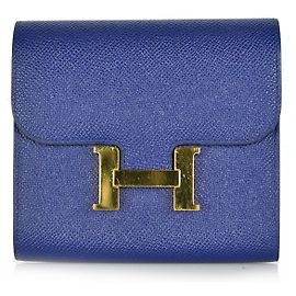 Hermès Portefeuille Constance Bleu