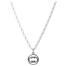 Gucci Collar de eslabones redondos plateados Plata