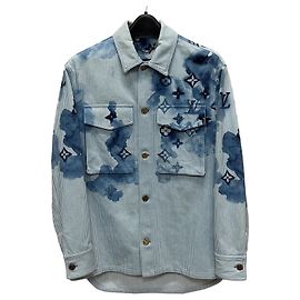Louis Vuitton Giacca camicia in denim acquerello Multicolore