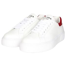Prada Tênis de couro branco Branco