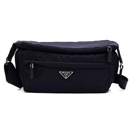 Prada Borsa a tracolla in nylon Navy Medium Blu