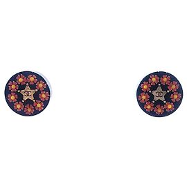 Chanel Brincos CC Circle Multicor