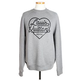 Louis Vuitton Nigo Logo Fleece Sweatshirt Grau Braun