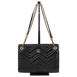 Gucci Sac à chaîne noir matelassé Noir