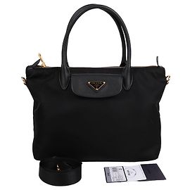 Prada Borsa a tracolla Tesuto Pocket Medium Nero