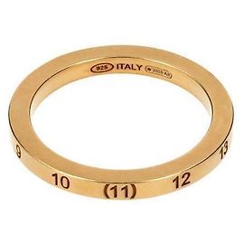 Maison Martin Margiela Numerical Engraving Numbering Logo Silver Ring Orange