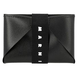 Marni Origami PVC Card Holder Black
