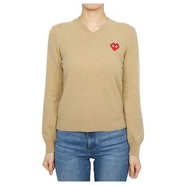 Comme Des Garcons Suéter de punto Invader Pixel para mujer AZ Naranja
