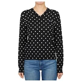 Comme Des Garcons Dot Black Patch Women's Knit AZ Blau