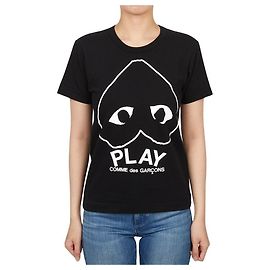 Comme Des Garcons Upside Down Heart T-Shirt für Damen Orange