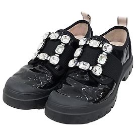 Roger Vivier Mocassins vernis Wokie Bib Strass Buckle Multicolore