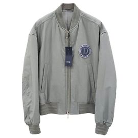 Dior Cotton Blend Bomber Jacket Brown