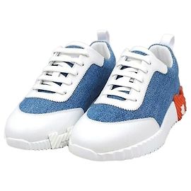 Hermès Tênis Denim Bouncing Prata