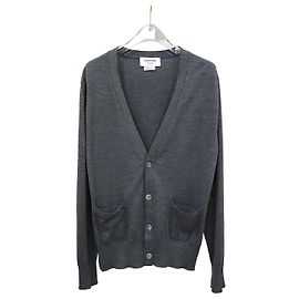 Thom Browne Grauer Wollcardigan Braun