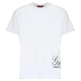 Gucci Camiseta de jersey de algodón estampado Blanco