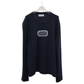 Dior Pull en maille de cachemire couture Noir