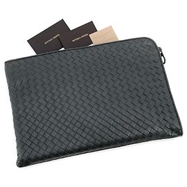 Bottega Veneta Pochette Document Intrecciato Marron