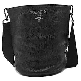 Prada Borsa a secchiello Vitello Phoenix Small Nero