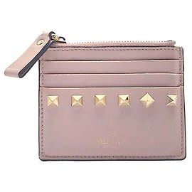 Valentino Tarjetero Rockstud Rosa