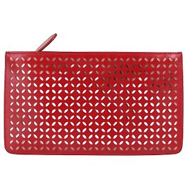 Alaïa Mini clutch vermelha com corte a laser Vermelho